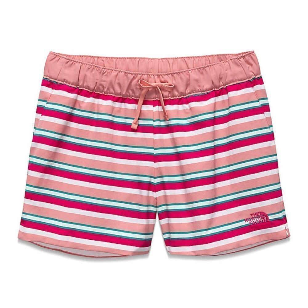 The North Face Shorts Womens Size Small Classic V Pink Striped Mini 4 in Outdoor - Picture 3 of 16